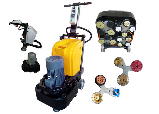 3 Tahap 16 Kepala 11HP Pelapis Lantai Batu Peralatan Mesin Poles Terrazzo
