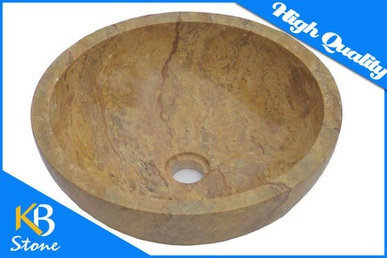 Kapal Tenggelam Marmer Putih Klasik Batu Alam Bowl / Dipoles Marmer Cuci Bowl